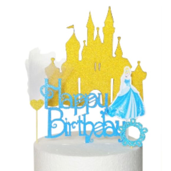 Set of 5 Cinderella Disney Inspired Castle Topper - Picture 1 of 2